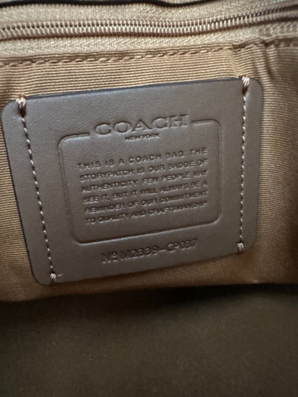 Coach Thea Light Blue Pebble Leather Tote Bag Style #M2339-CP037 - Picture 5 of 8